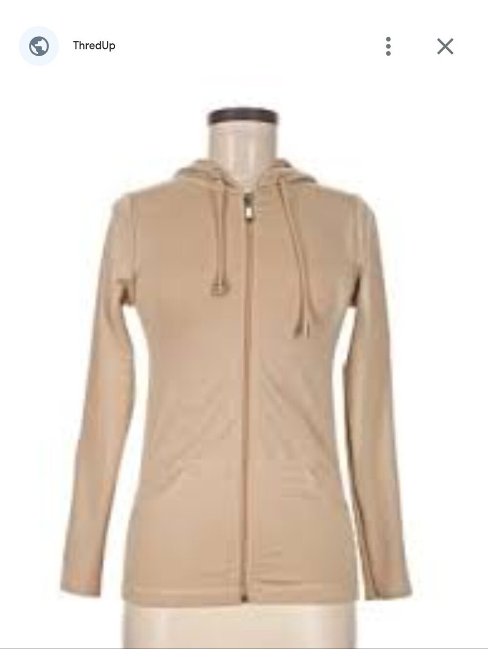 NWT / New Mix Tan Zip-Up Hooded Sweatshirt